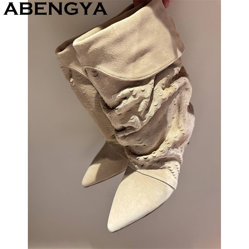 The Ethnic Fashion - Bottines mi-mollet pour femme, nouvelle collection