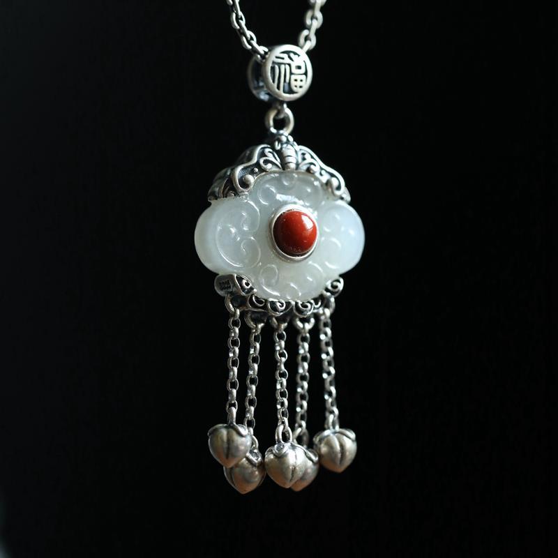 Ethnic Fashion Designer - Collier de clavicule en jade hétian