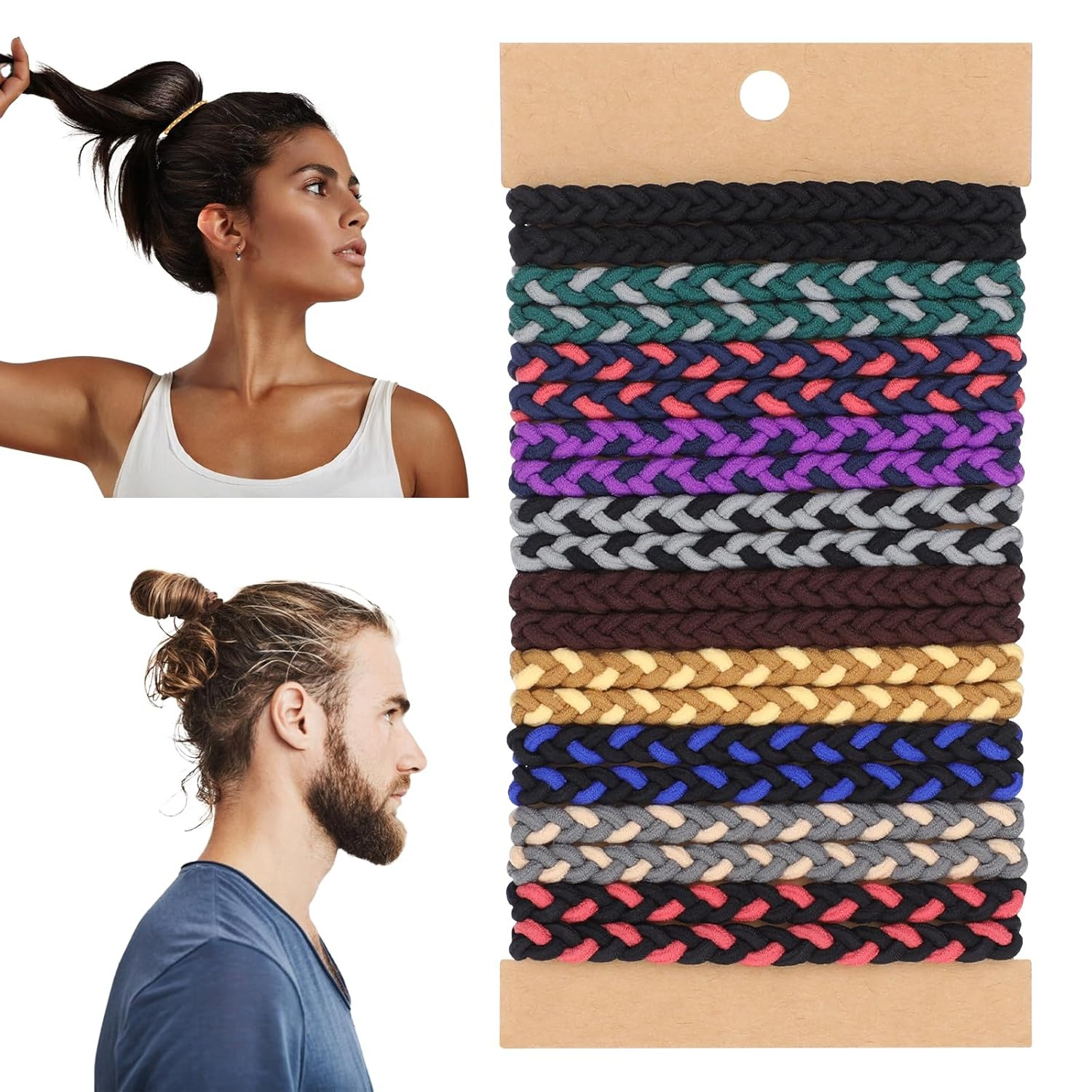 Ethnic Fashion Accessories - 10 pièces Élastiques à cheveux style