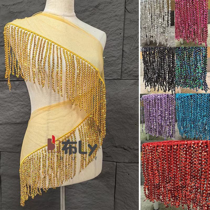 Ethnic Fashion Designer - Frange à paillettes perlées de 15