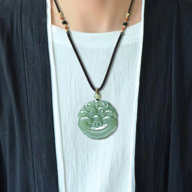Pendentif en Jade Hetian Natur - Go Ethnic Fashion avis et prix