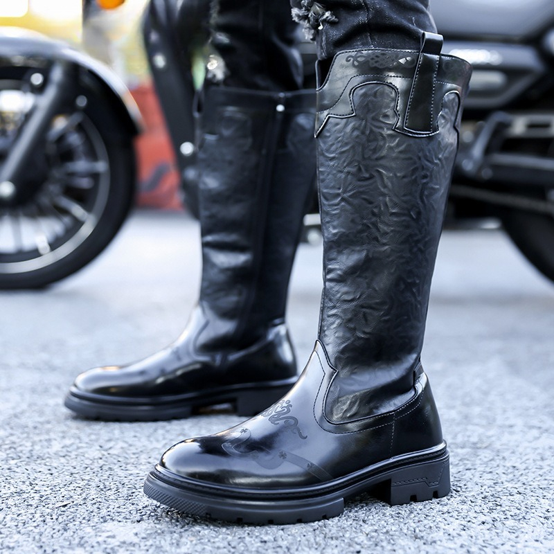 Bottes mi-mollet pour hommes b - The Ethnic Fashion avis et prix