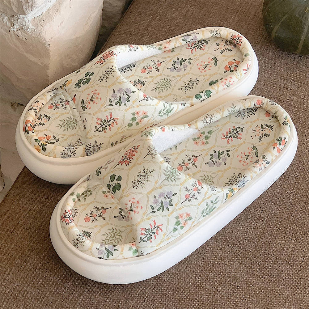Pantoufles de maison en lin po - Ethnic Fashion Designer avis et prix