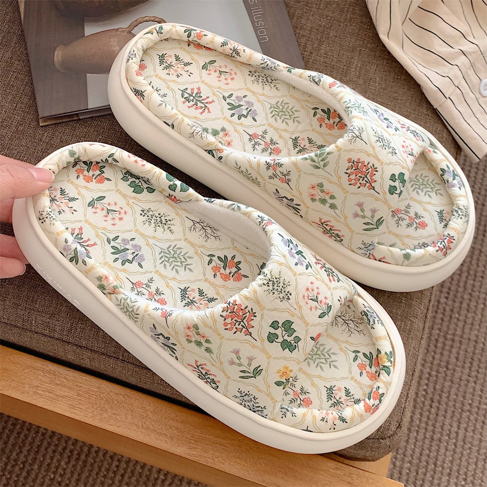 Pantoufles de maison en lin po - Ethnic Fashion Designer avis et prix