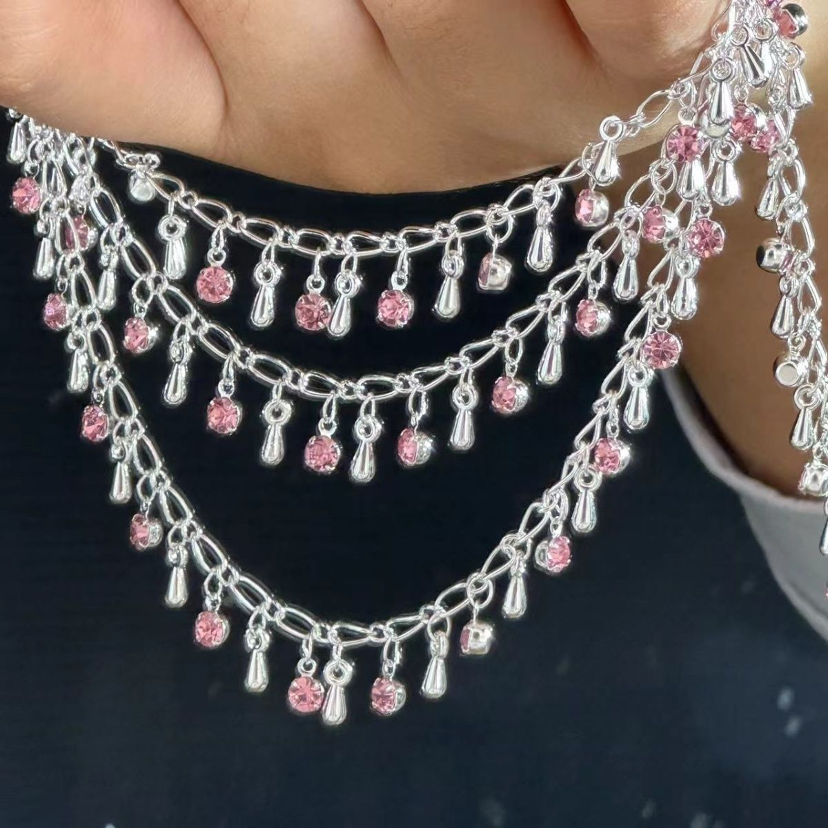 Chaîne en forme de larme en st - Ethnic Fashion Accessories avis et prix