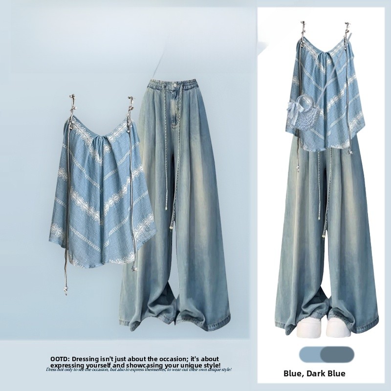 Ensemble en jean bleu sexy sty - Ethnic Fashion Designer avis et prix