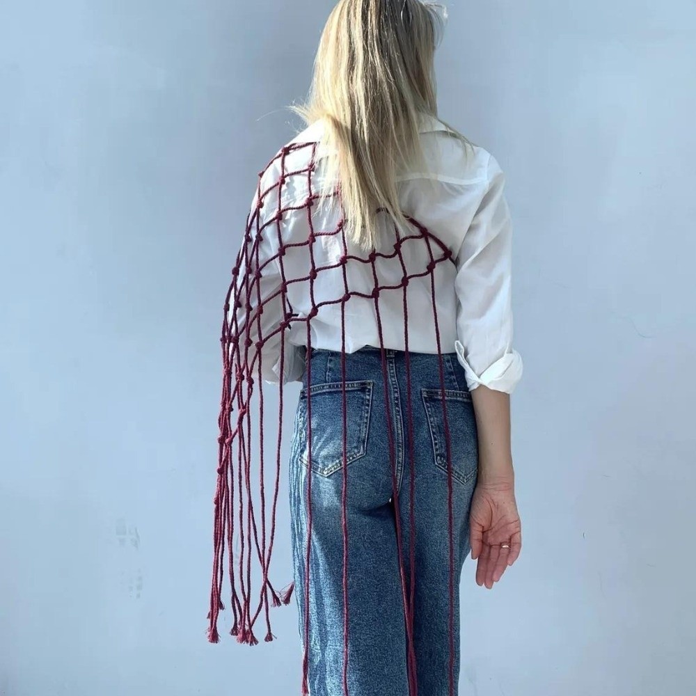Écharpe-châle bohème à franges - Ethnic Fashion Designer avis et prix