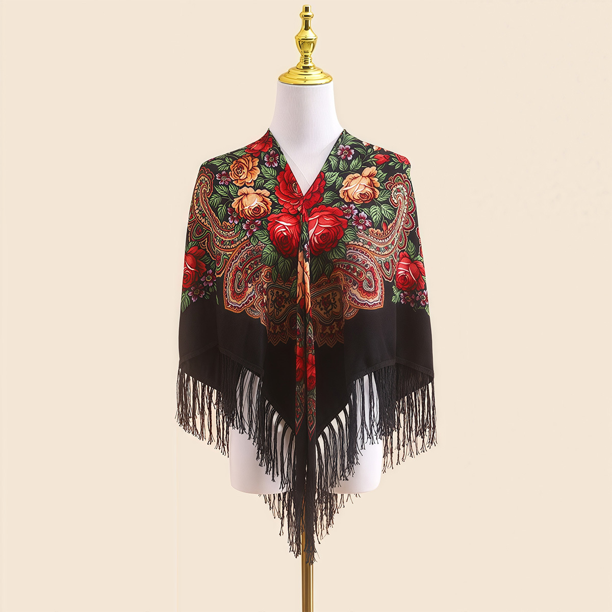 Châle ethnique russe de 110 cm - Go Ethnic Fashion avis et prix